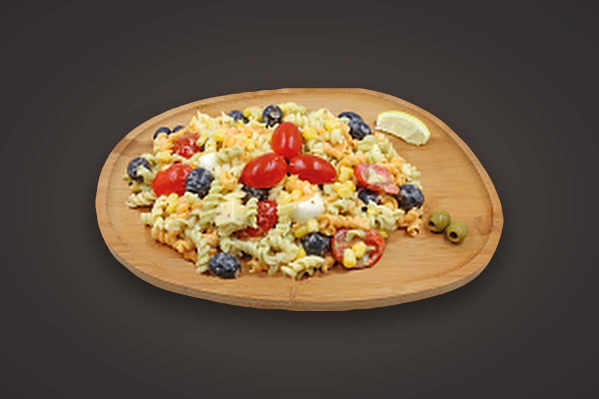 Salade Fraîche — Fusillis tricolores, tomates cerises et gouda au cumin